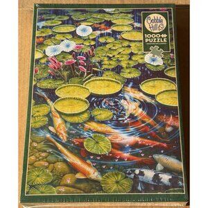 Koi Pond 1000pc Jigsaw Puzzle With Poster by Cobble Hill NEW